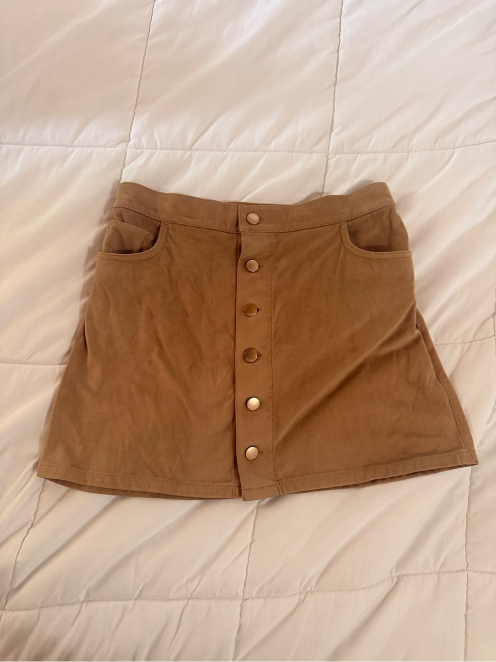 Express suede mini skirt